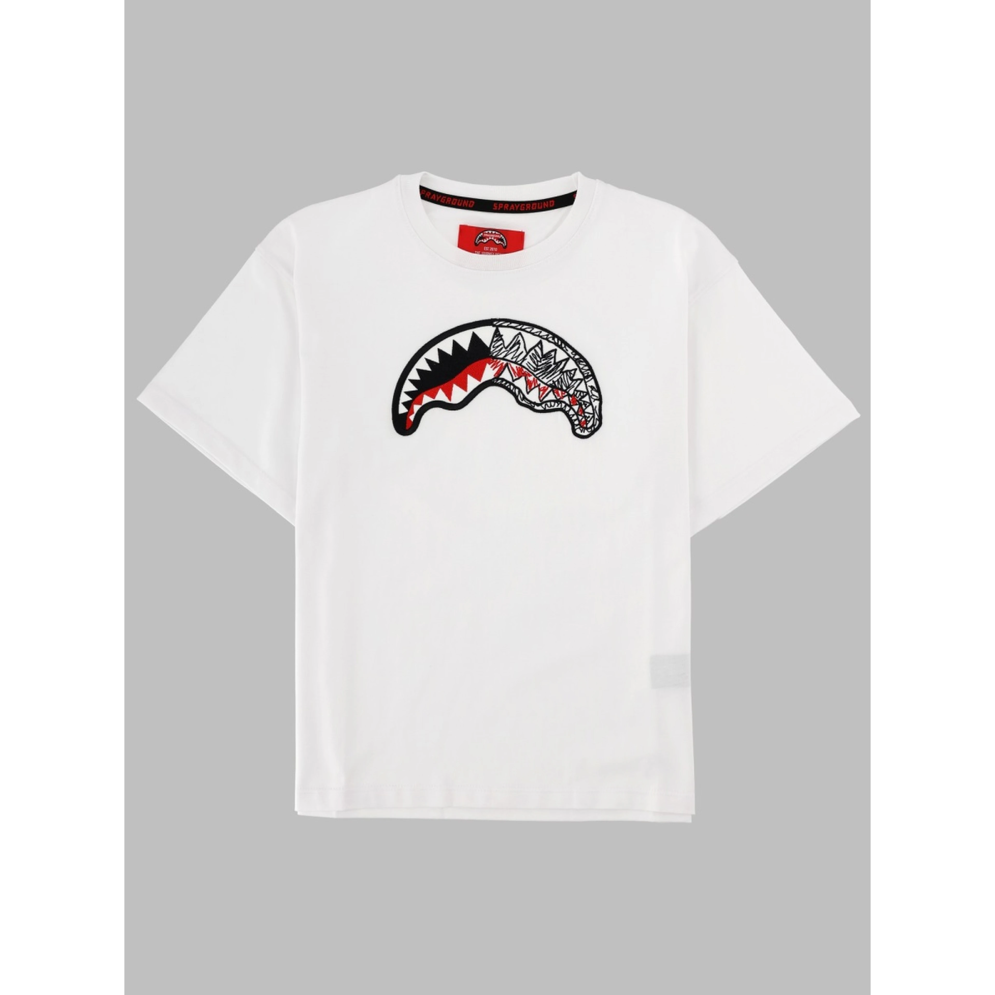 sketch shark white over t-shirt