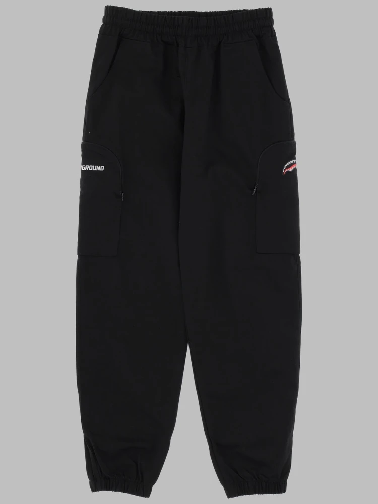 bear in the pocket cotton black
pants