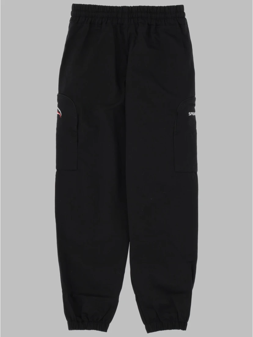 bear in the pocket cotton black
pants