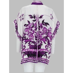 CAMICIA IN TWILL STAMPA MAIOLICA