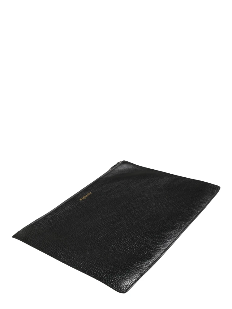 Black #DGFamily Embellished Leather Clutch Borse Bag