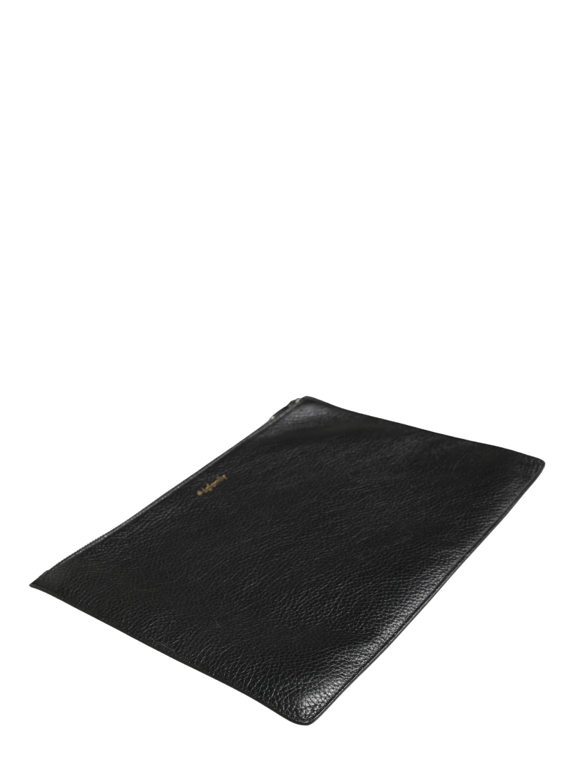 Black #DGFamily Embellished Leather Clutch Borse Bag