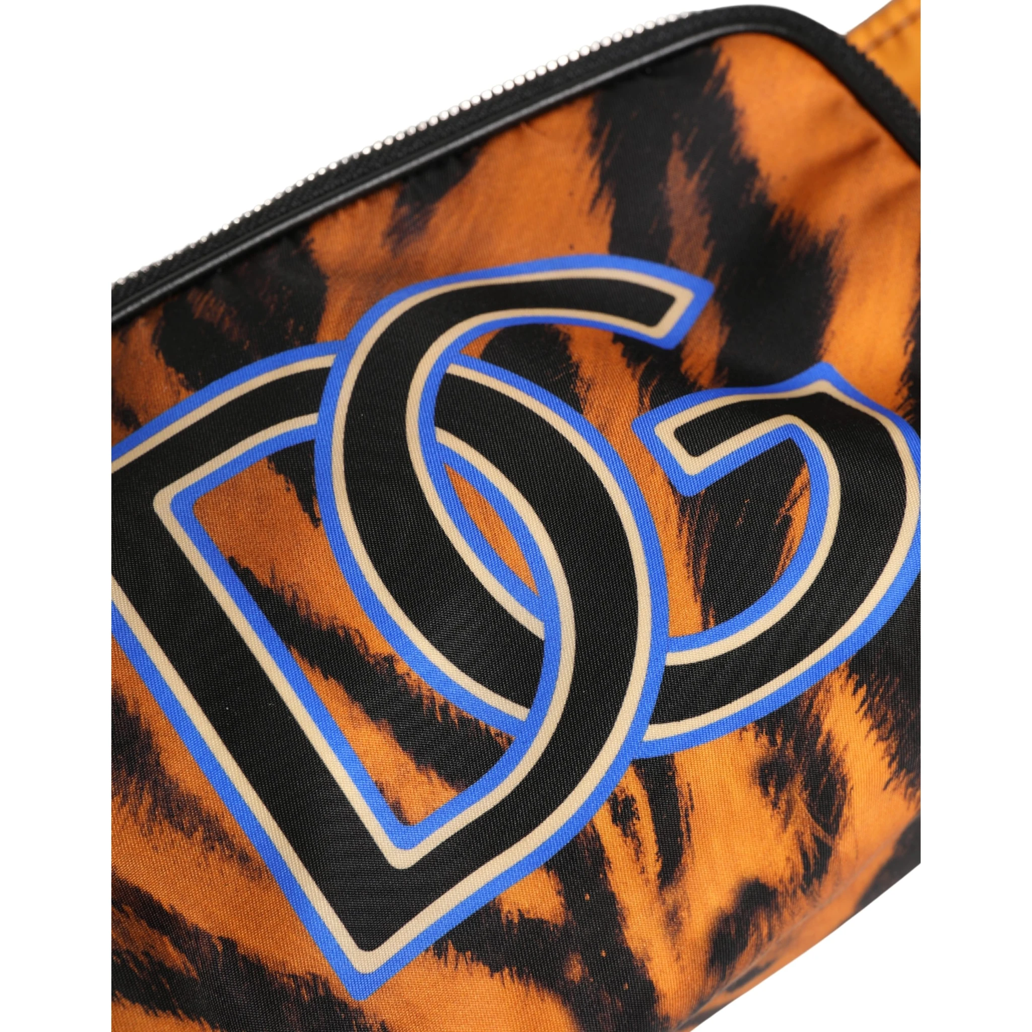 Brown Tiger Print Nylon Fanny Waist Pack Borse Men Bag