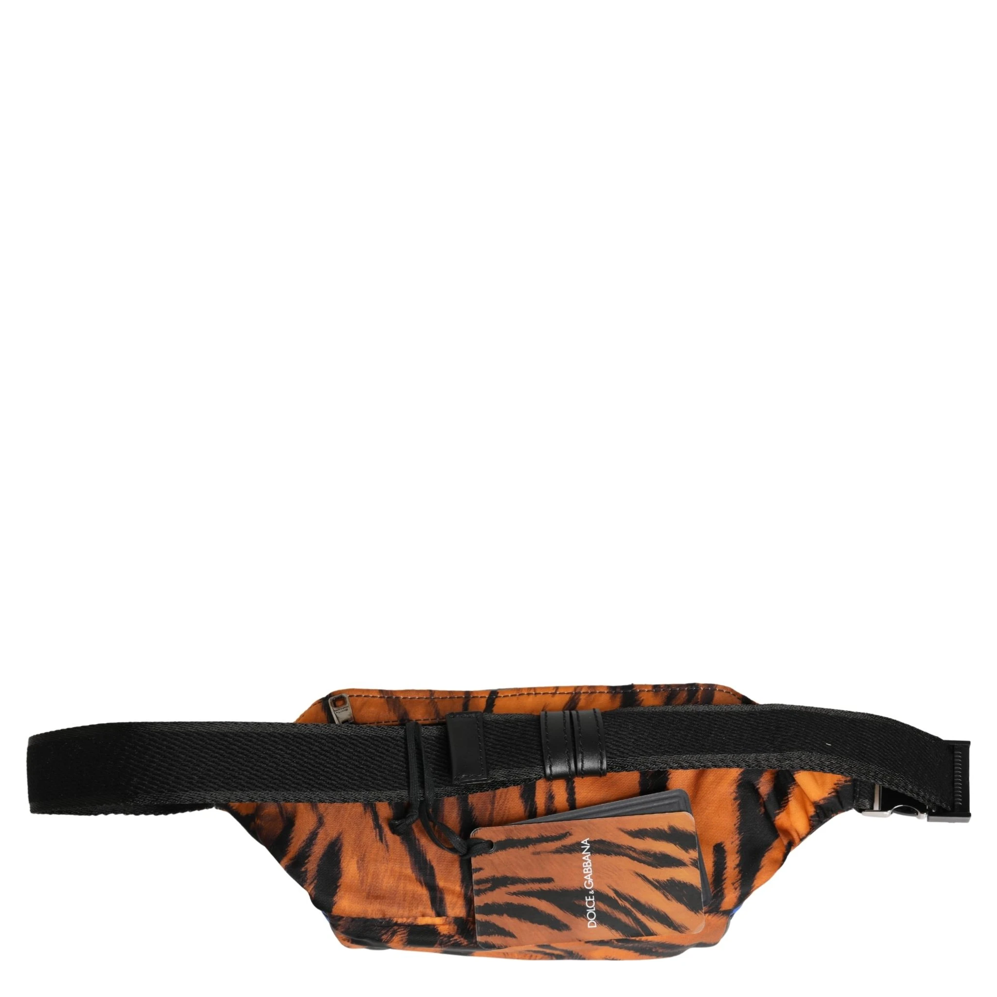 Brown Tiger Print Nylon Fanny Waist Pack Borse Men Bag