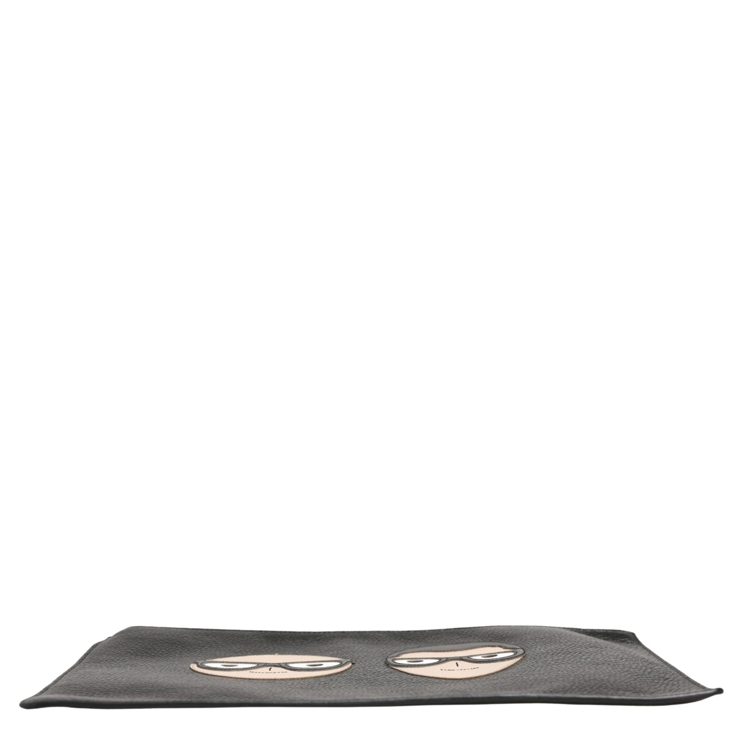 Black #DGFamily Embellished Leather Clutch Borse Bag
