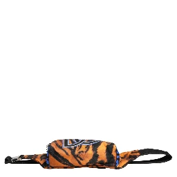 Brown Tiger Print Nylon Fanny Waist Pack Borse Men Bag
