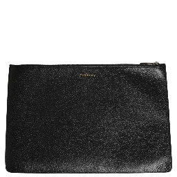 Black #DGFamily Embellished Leather Clutch Borse Bag