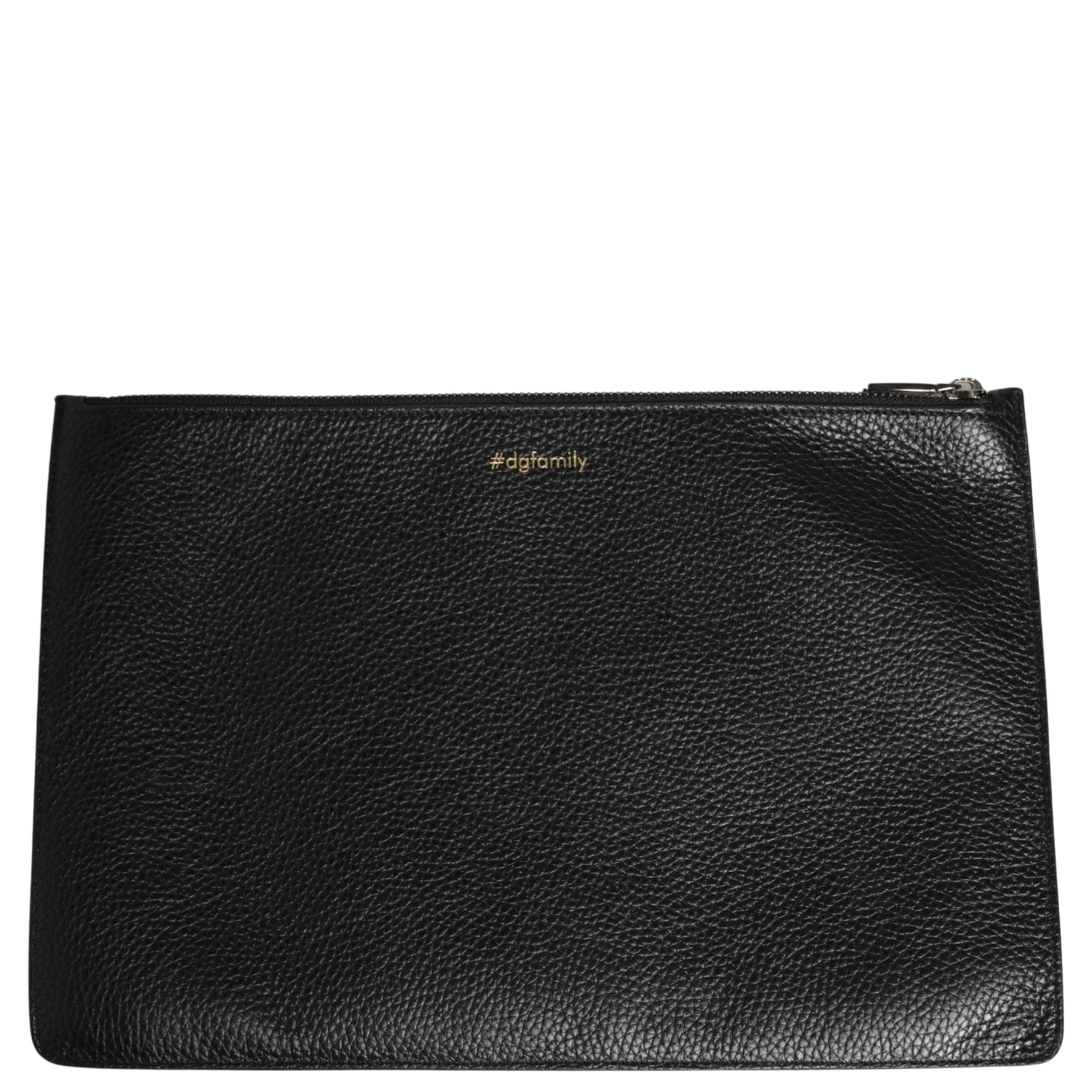 Black #DGFamily Embellished Leather Clutch Borse Bag