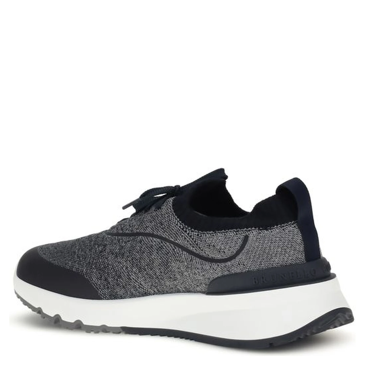 Gray Cotton Athletic Sneakers