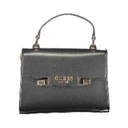 Black Polyethylene Women Handbag