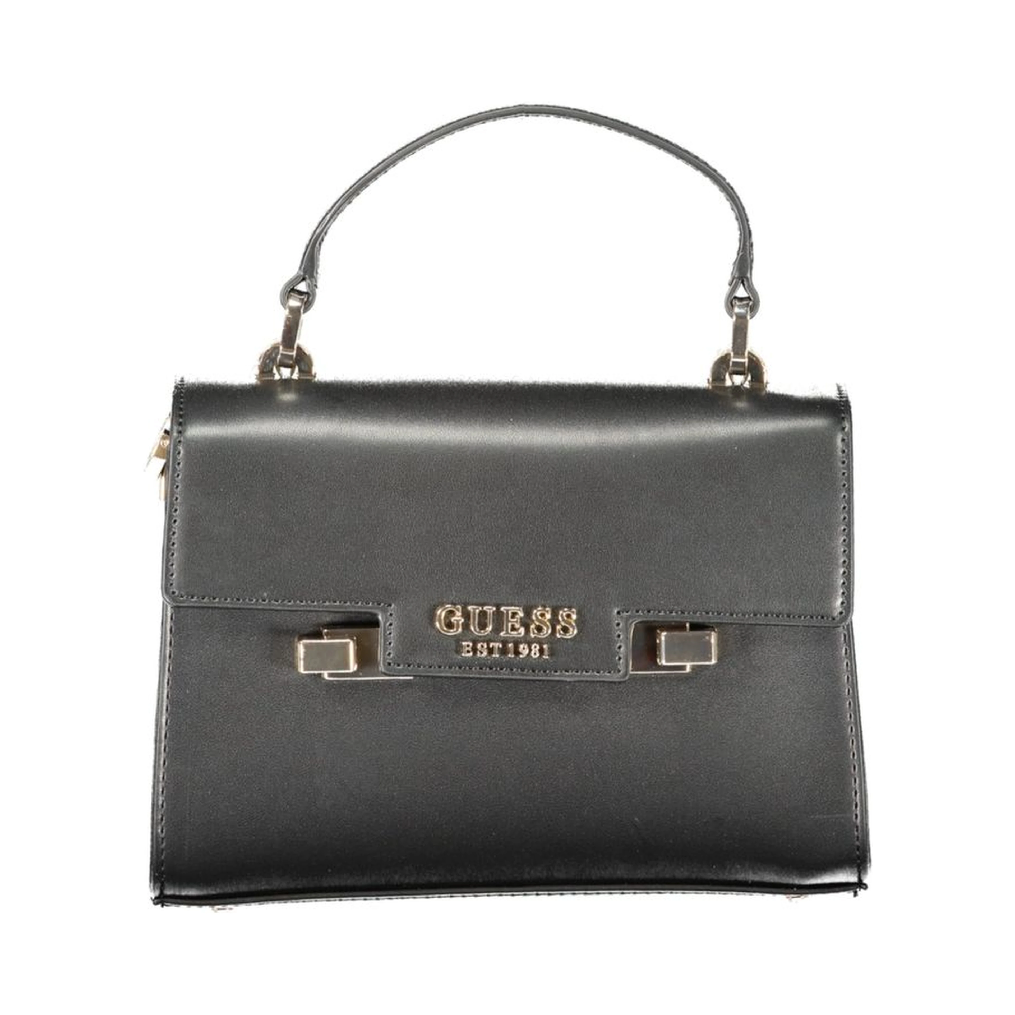 Black Polyethylene Women Handbag