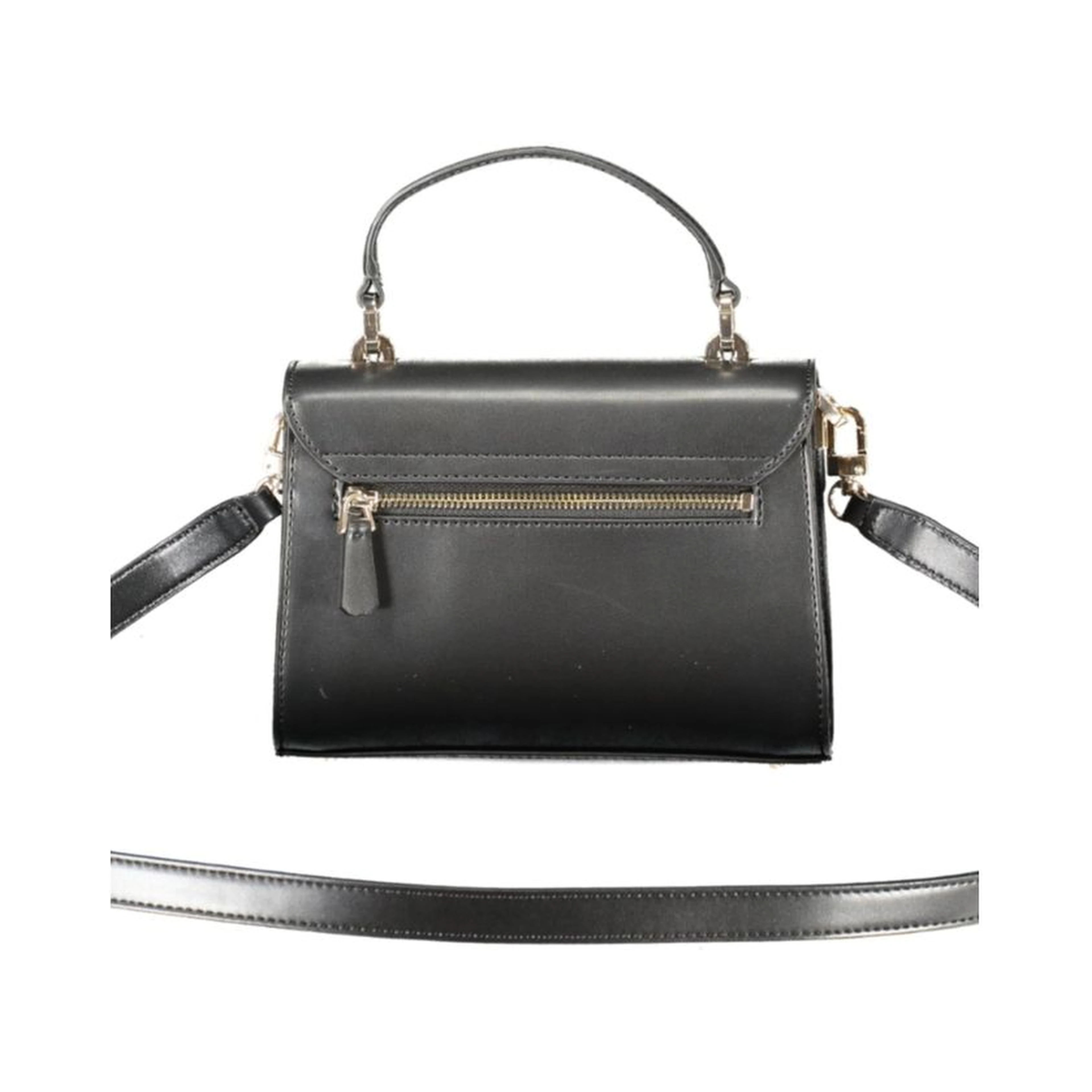 Black Polyethylene Women Handbag