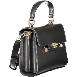Black Polyethylene Women Handbag