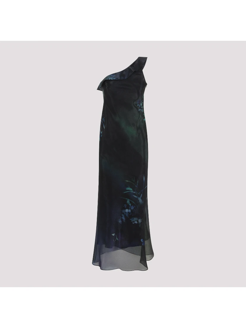 Giorgio Armani One-Shoulder Long Dress
