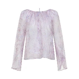 Alberta Ferretti Printed Organza Blouse