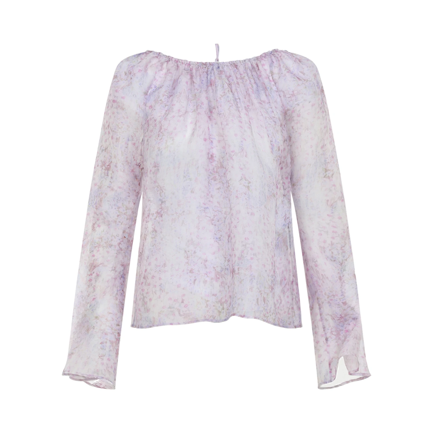 Alberta Ferretti Printed Organza Blouse