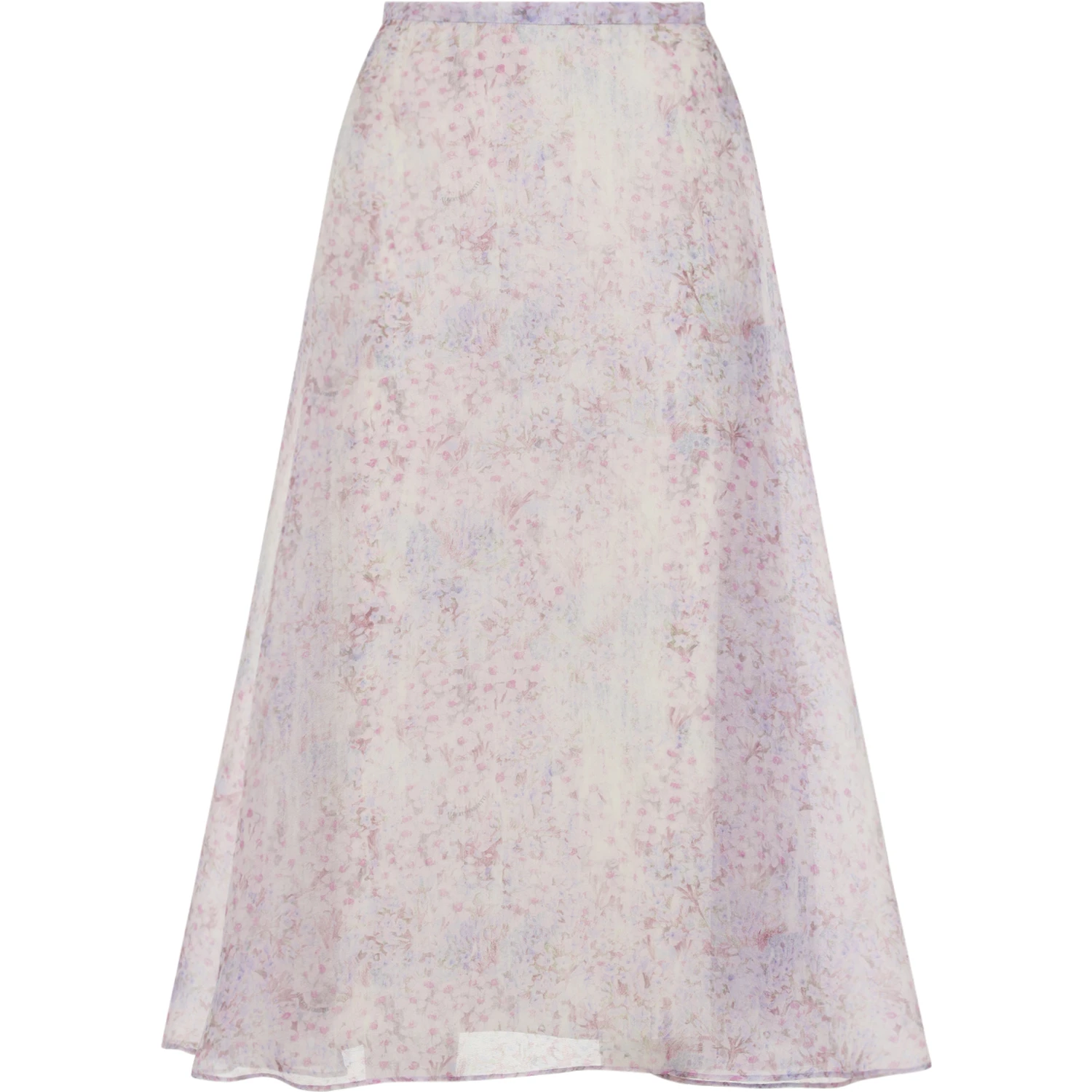 Alberta Ferretti Printed Organza Midi Skirt