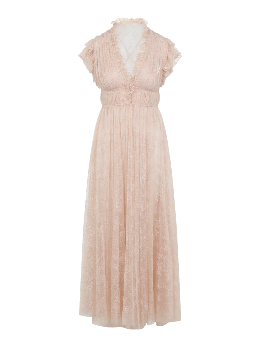 Alberta Ferretti Lace Long Dress