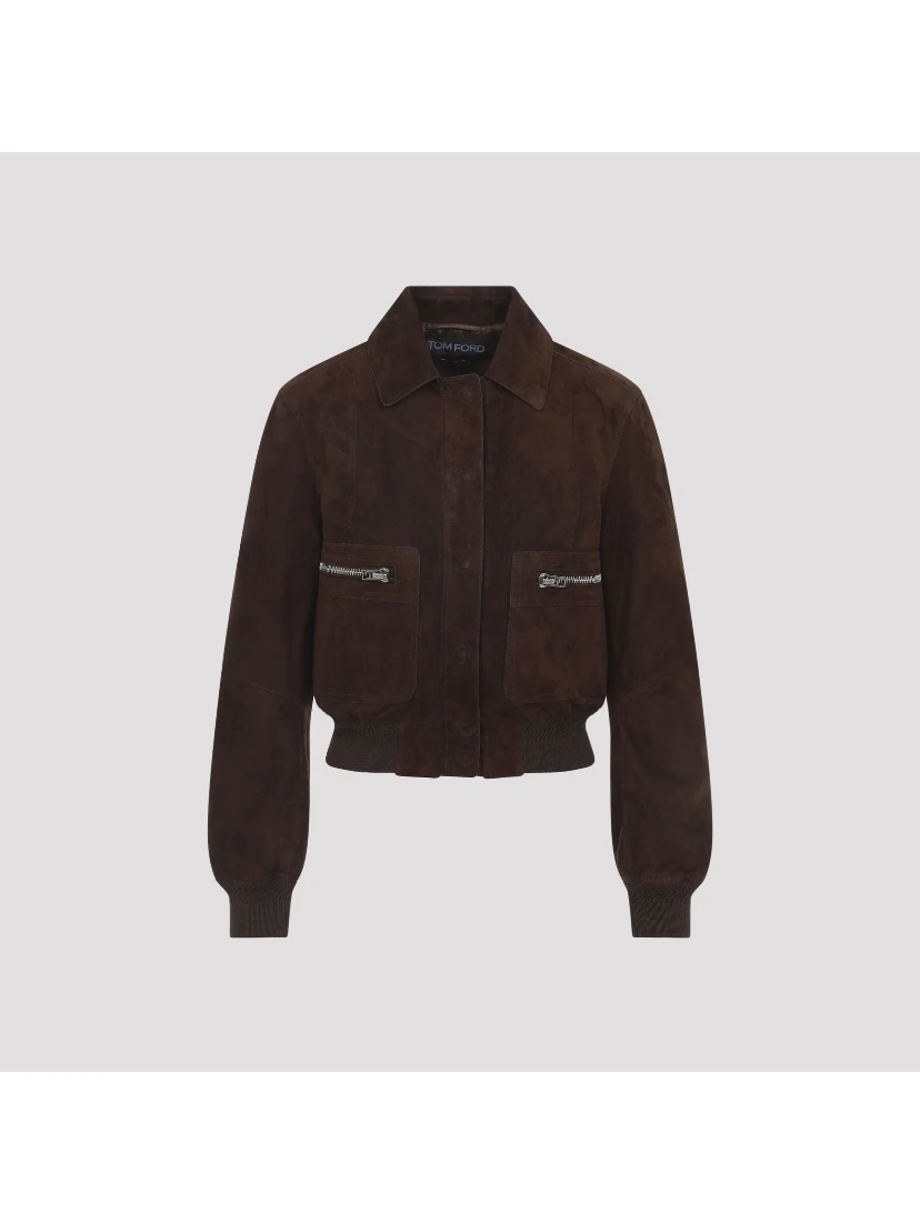 Tom Ford Lamb Suede Bomber Jacket