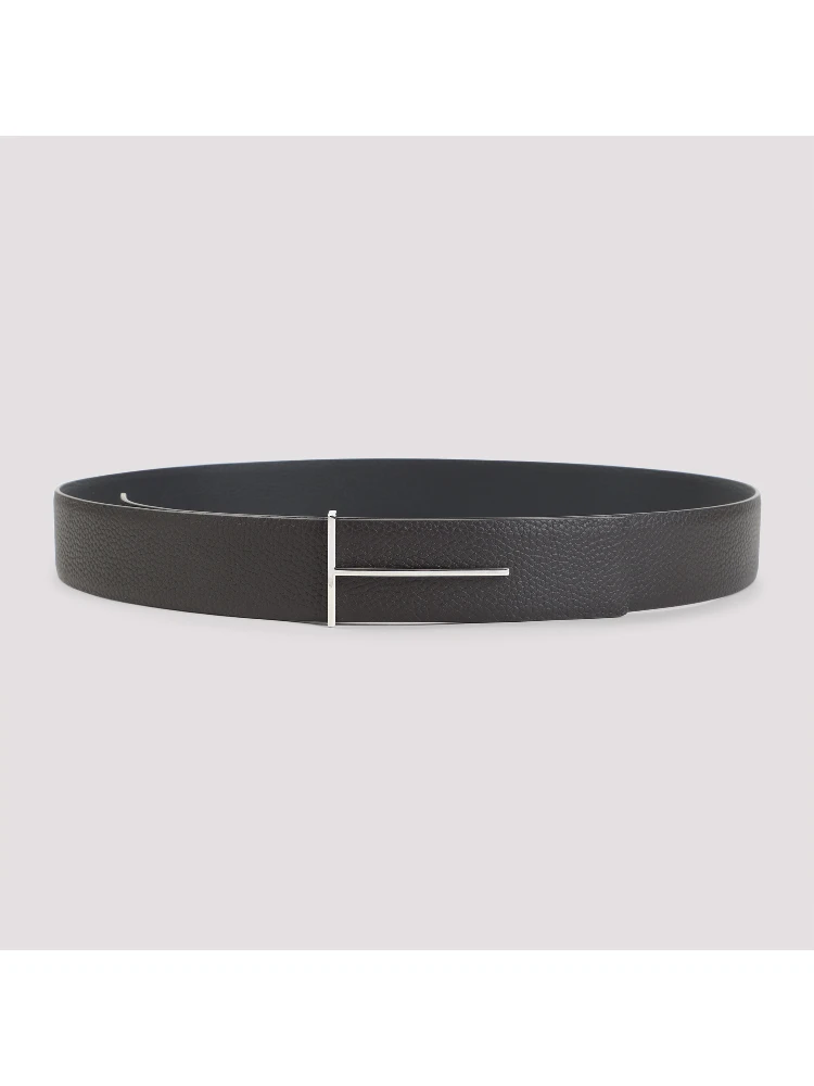 SOFT GRAIN LEATHER REVERSIBLE SLIM T BELT