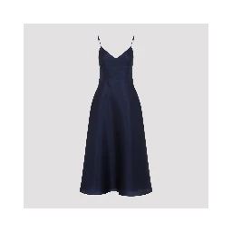Alberta Ferretti Triple Organza Midi Dress
