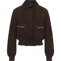 Tom Ford Lamb Suede Bomber Jacket