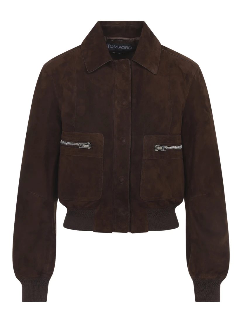 Tom Ford Lamb Suede Bomber Jacket