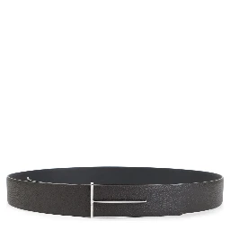SOFT GRAIN LEATHER REVERSIBLE SLIM T BELT