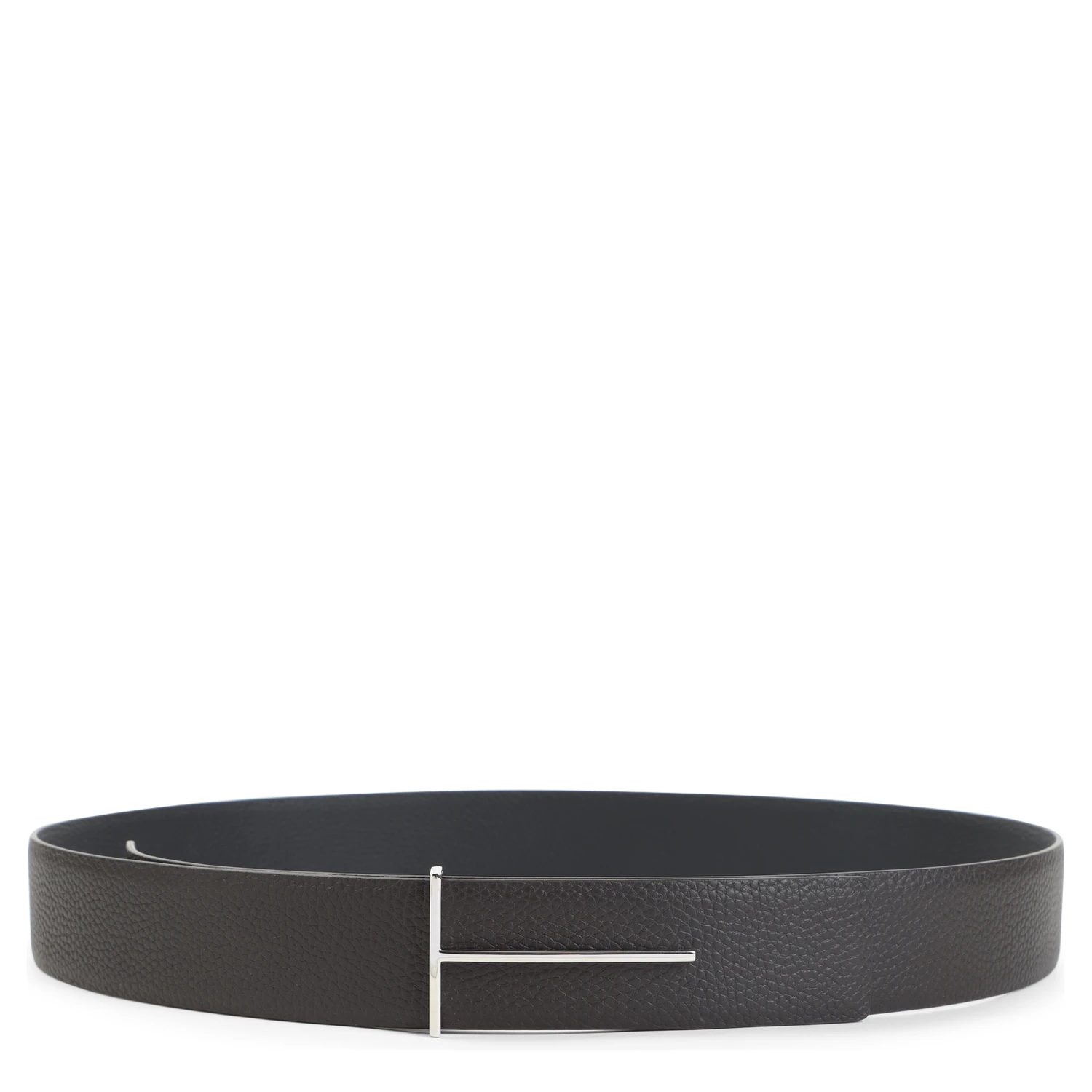 SOFT GRAIN LEATHER REVERSIBLE SLIM T BELT