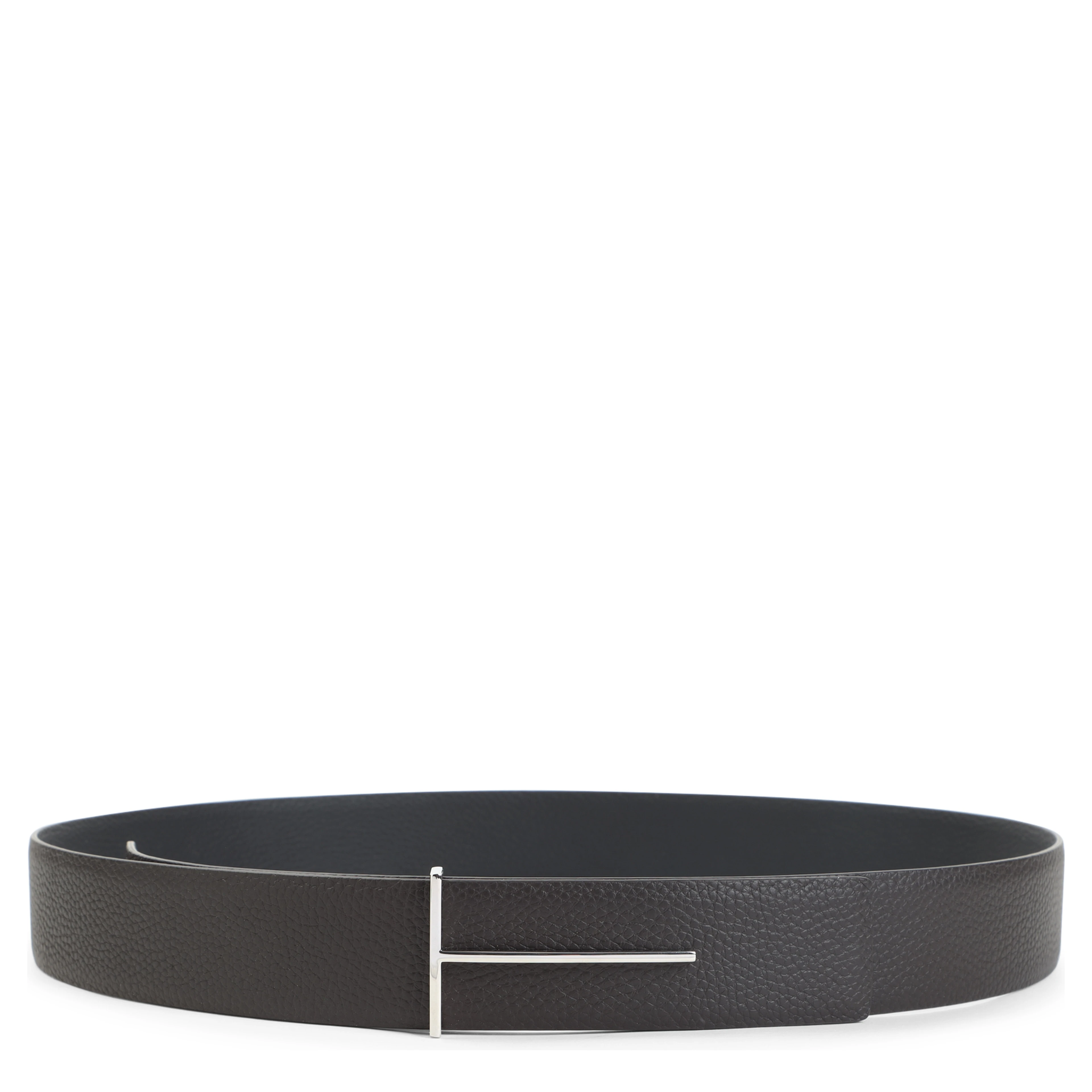 SOFT GRAIN LEATHER REVERSIBLE SLIM T BELT