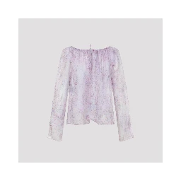 Alberta Ferretti Printed Organza Blouse