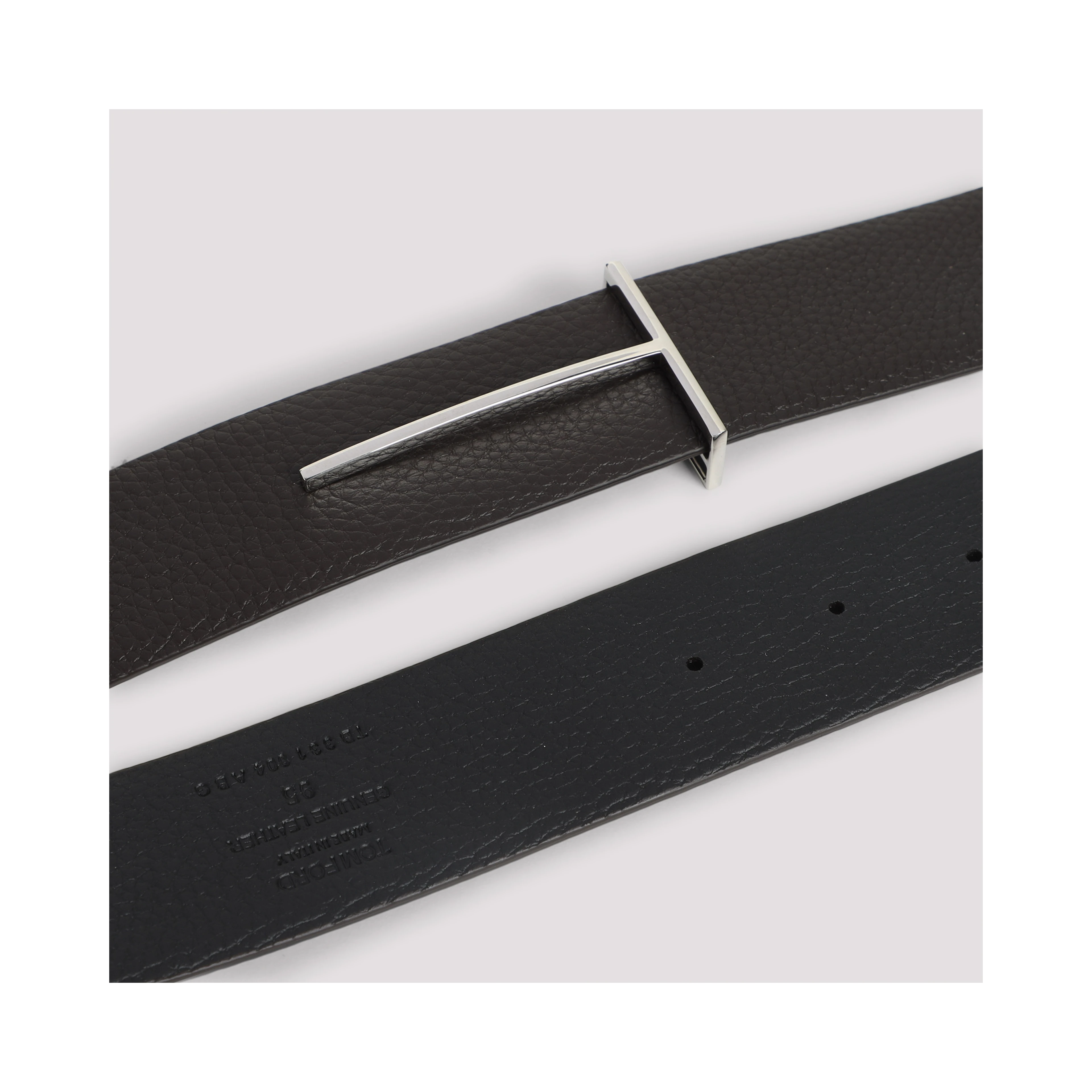 SOFT GRAIN LEATHER REVERSIBLE SLIM T BELT