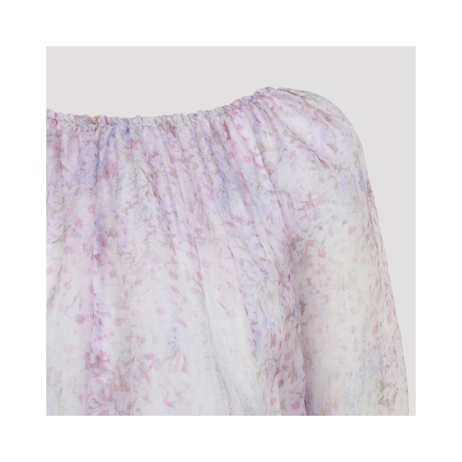 Alberta Ferretti Printed Organza Blouse