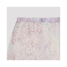 Alberta Ferretti Printed Organza Midi Skirt