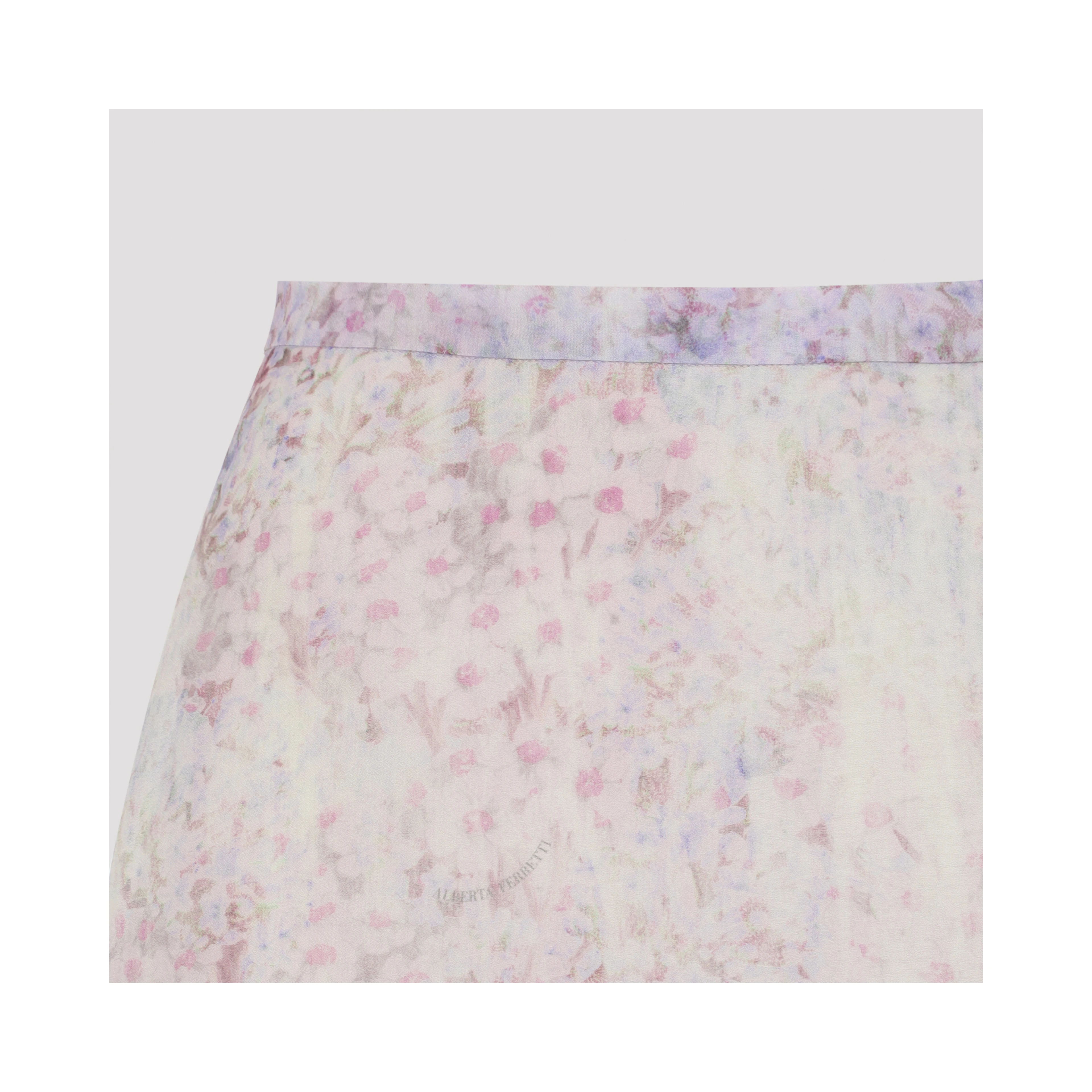 Alberta Ferretti Printed Organza Midi Skirt