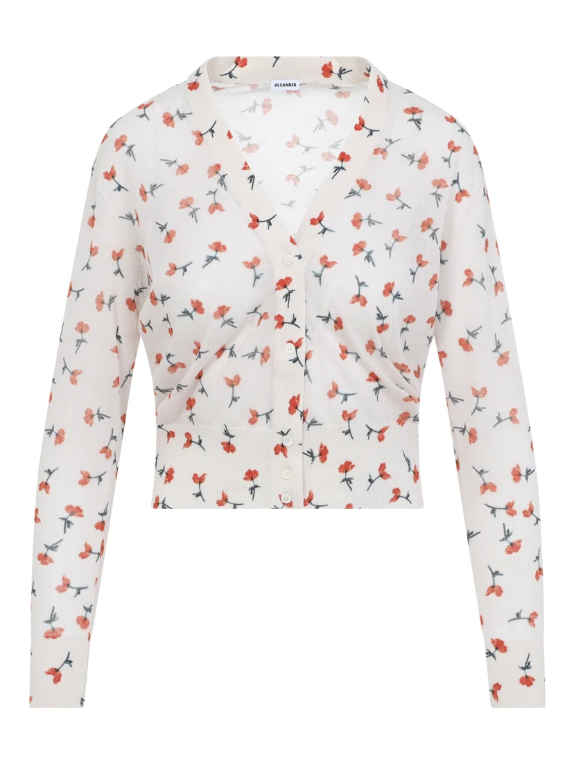 Jil Sander V-Neck Cotton Cardigan