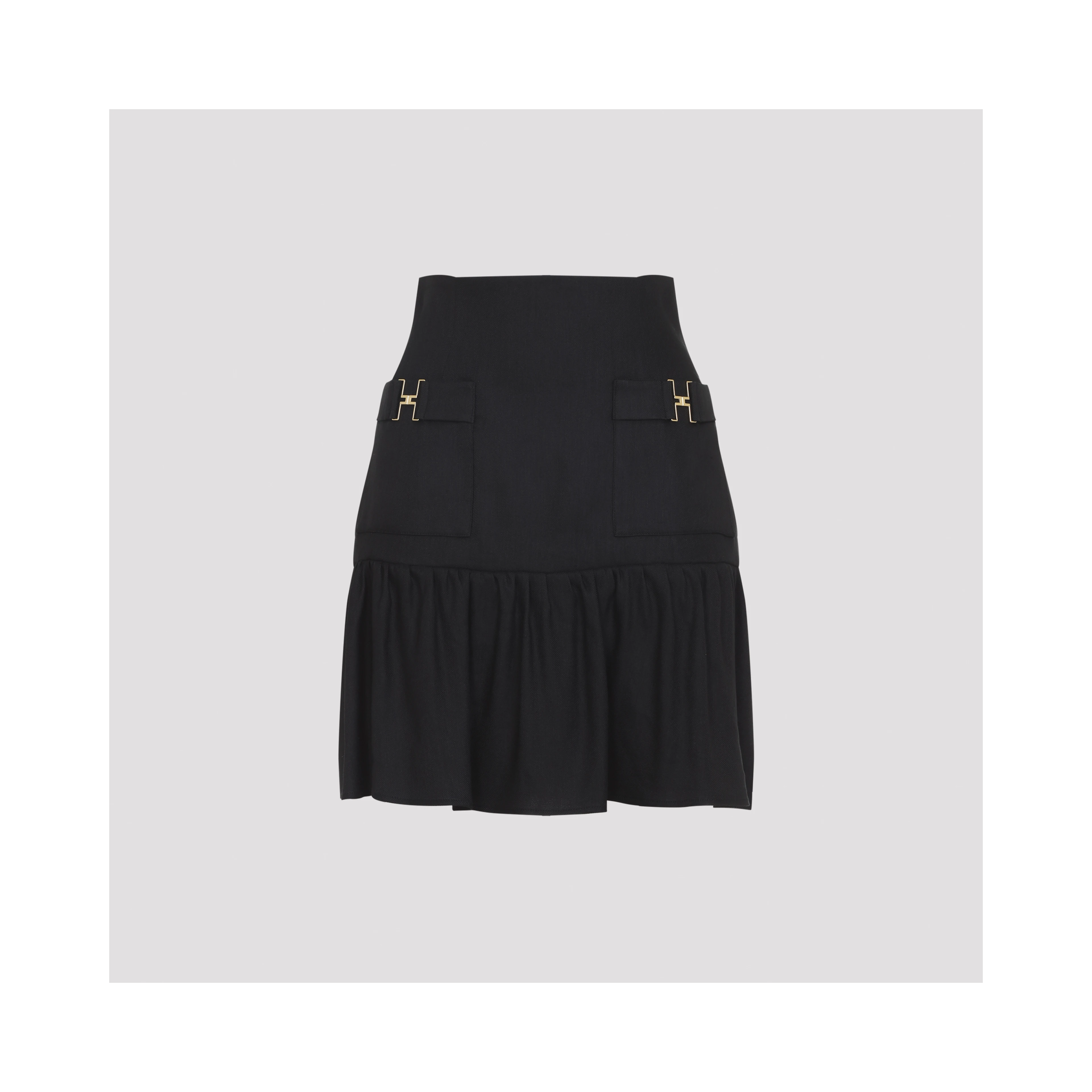 Elisabetta Franchi Linen Mini Skirt