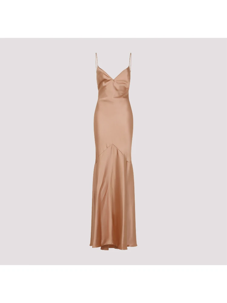Elisabetta Franchi Satin Gown Dress