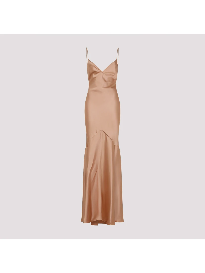 Elisabetta Franchi Satin Gown Dress