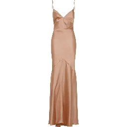 Elisabetta Franchi Satin Gown Dress