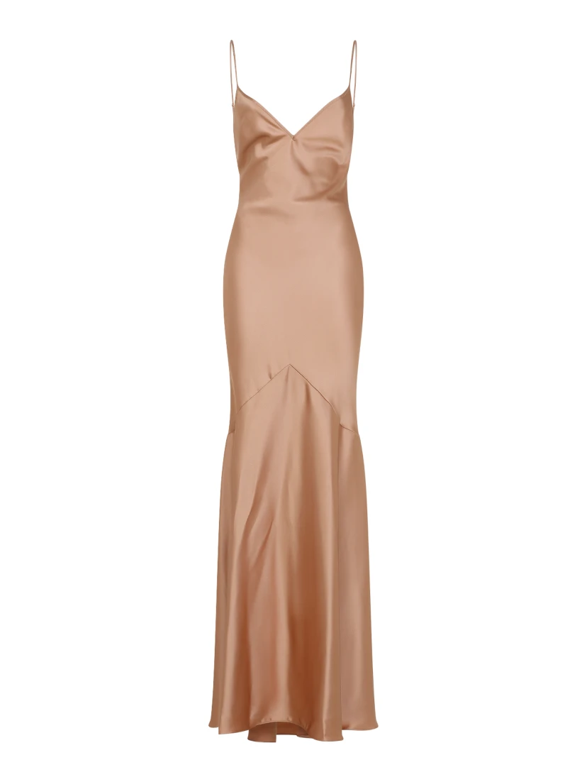 Elisabetta Franchi Satin Gown Dress