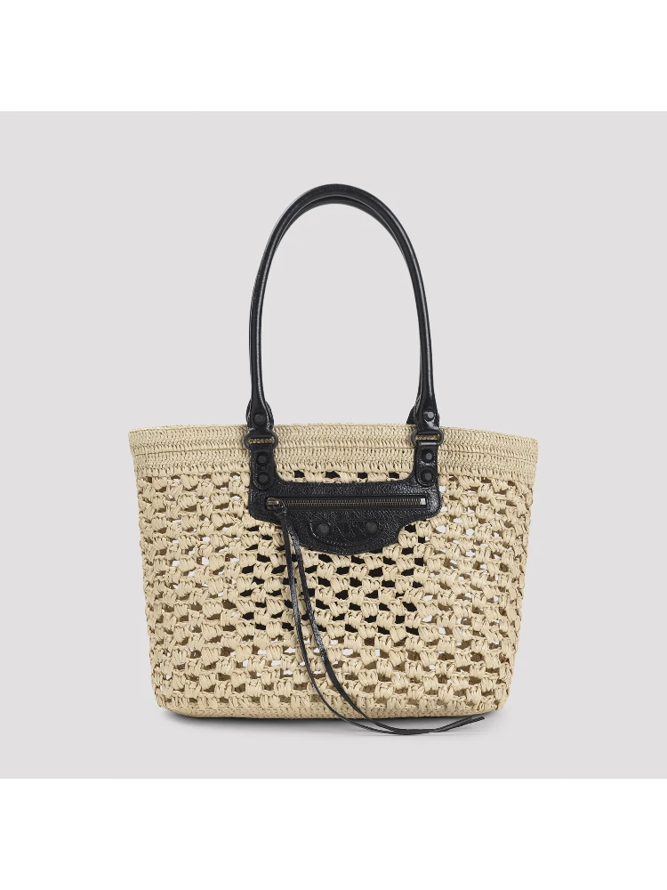 Balenciaga Le City Raffia Basket