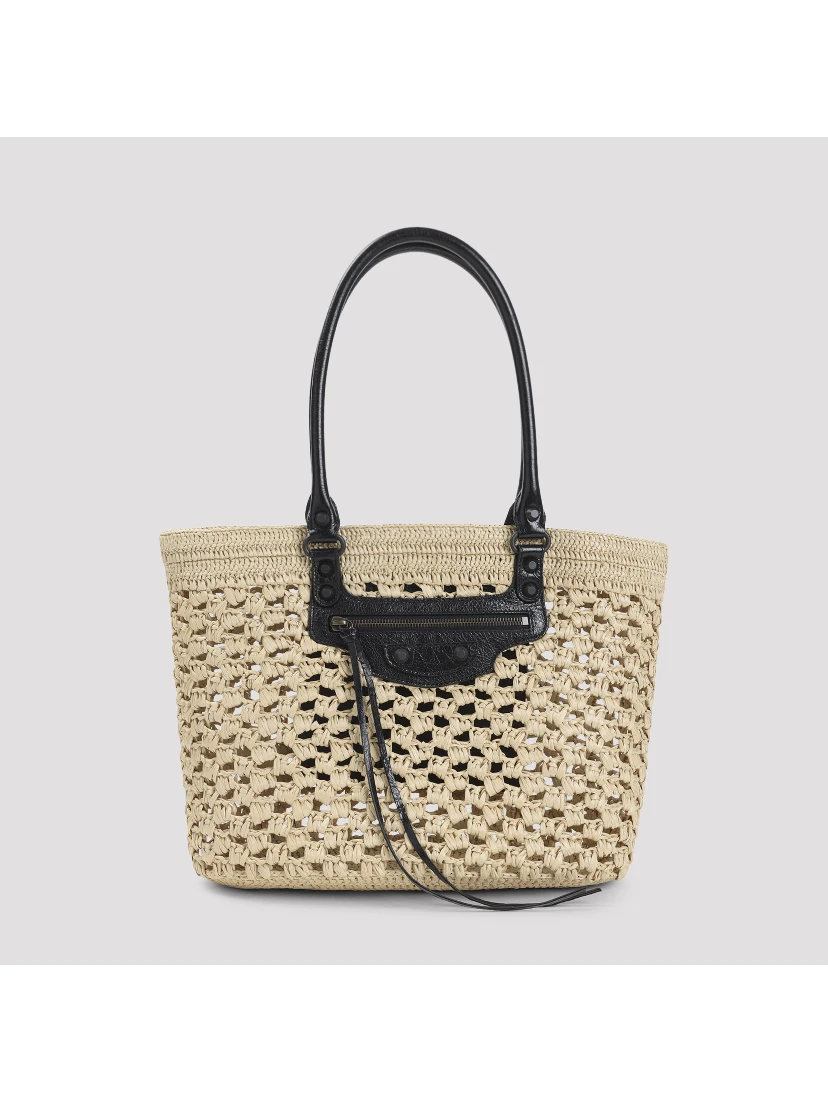 Balenciaga Le City Raffia Basket