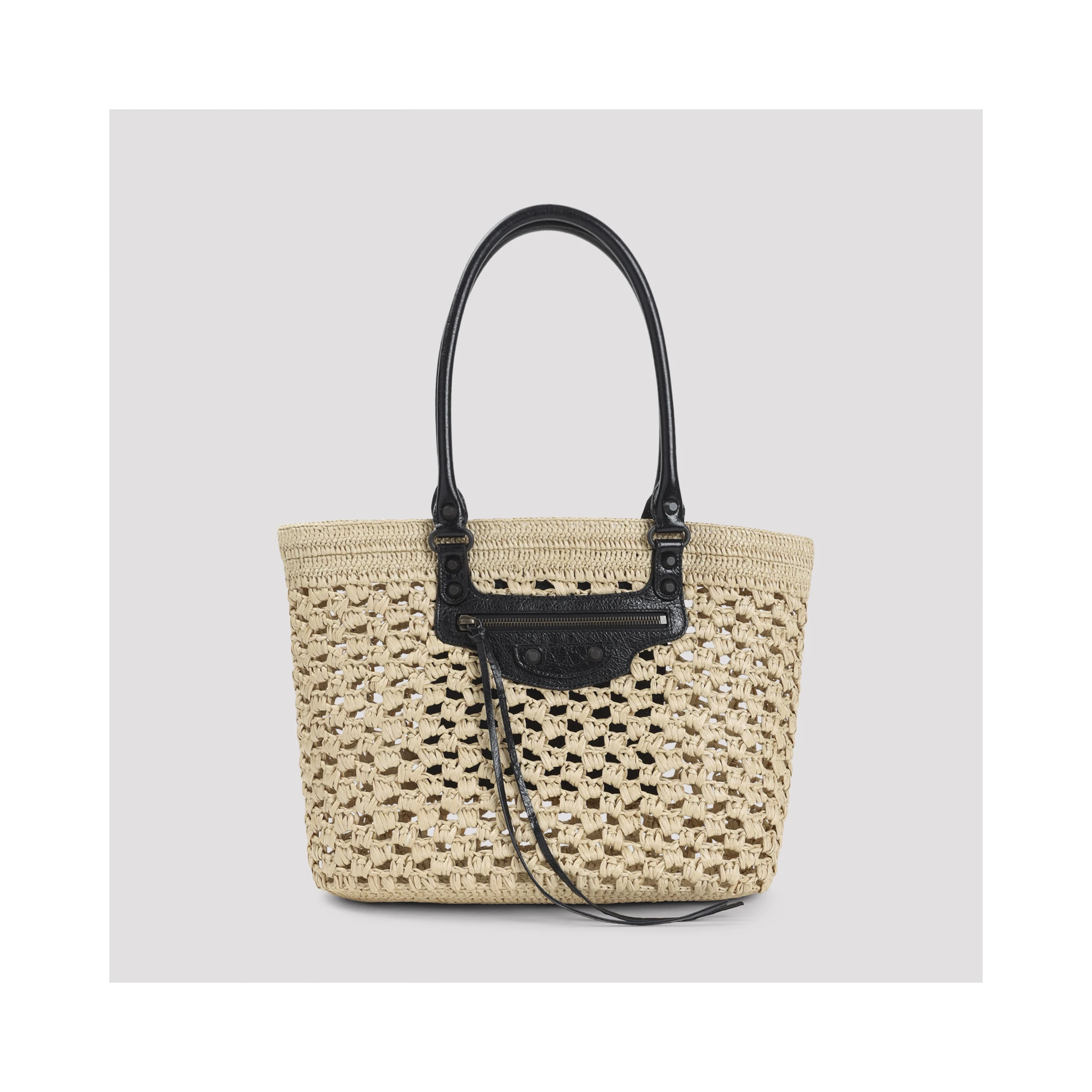 Balenciaga Le City Raffia Basket