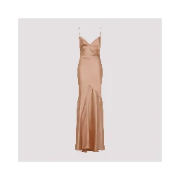 Elisabetta Franchi Satin Gown Dress