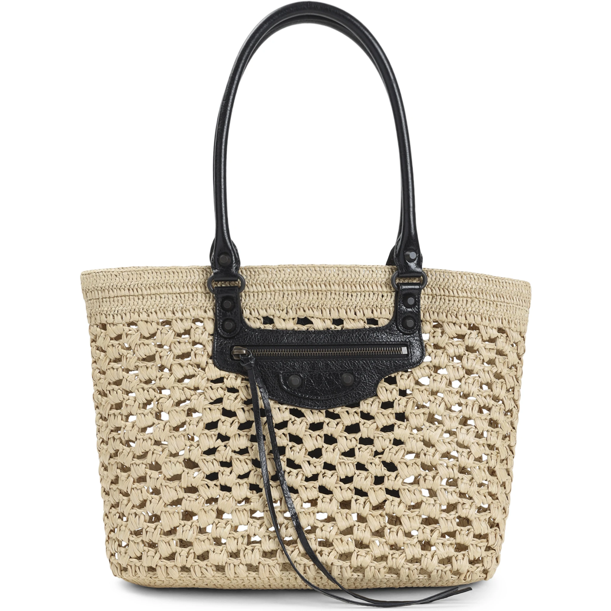Balenciaga Le City Raffia Basket