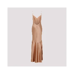 Elisabetta Franchi Satin Gown Dress