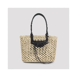 Balenciaga Le City Raffia Basket