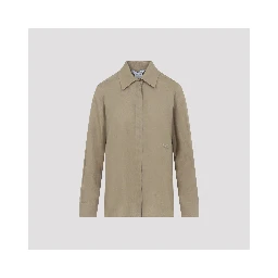 Max Mara Falasco Linen M Logo Shirt