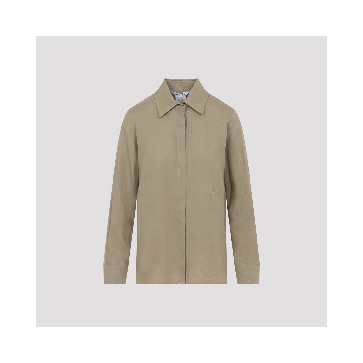Max Mara Falasco Linen M Logo Shirt